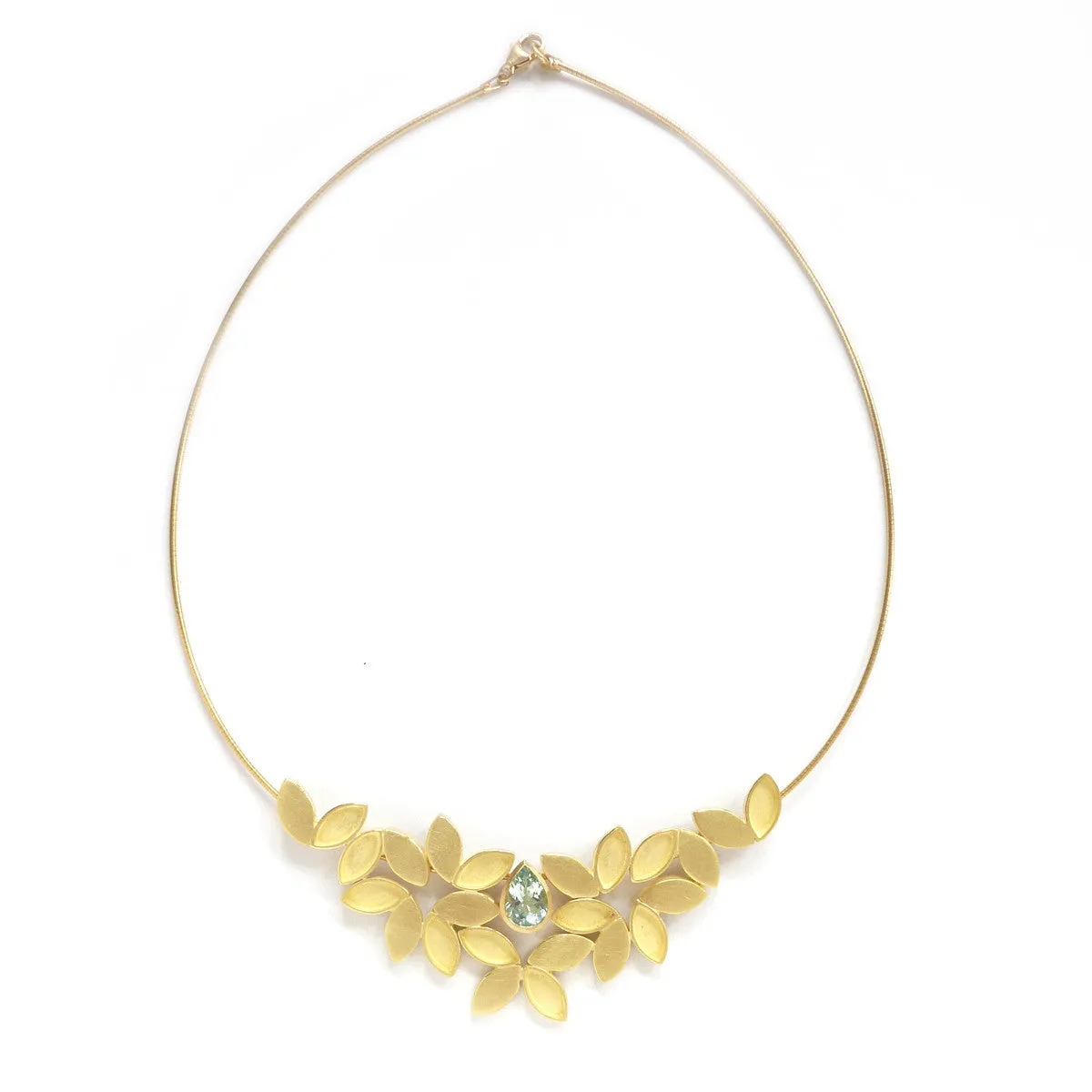 18ct Gold and Aquamarine Necklace