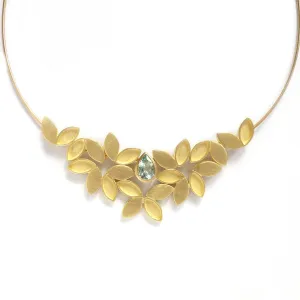 18ct Gold and Aquamarine Necklace