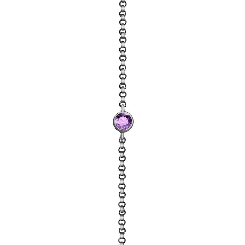 18k Gold June Birthstone Light Amethyst Bracelet
