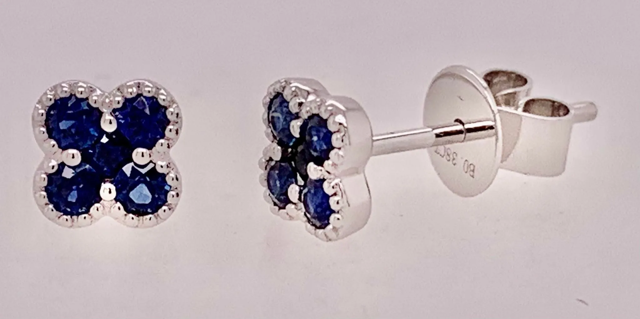18K Sapphire Earrings