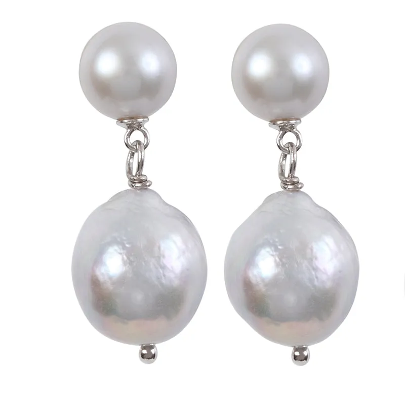 311-07-S | THE KATE EARRING (GRAY ON SILVER)
