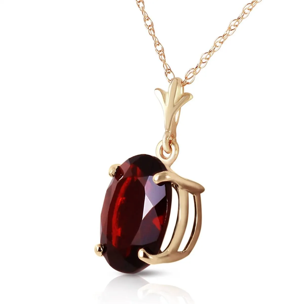 3.12 Carat 14K Solid Yellow Gold Made Of Dawn Garnet Necklace