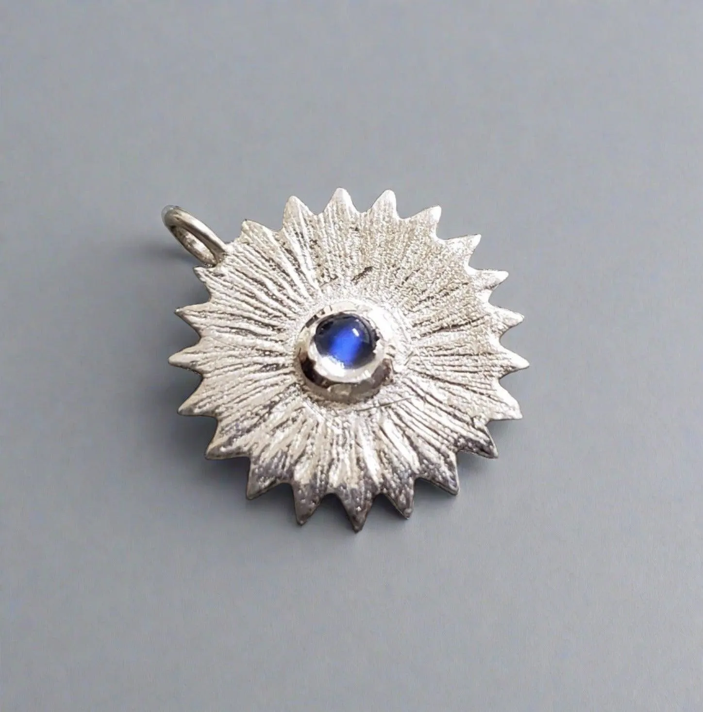 925 Silver Rainbow Moonstone Charm