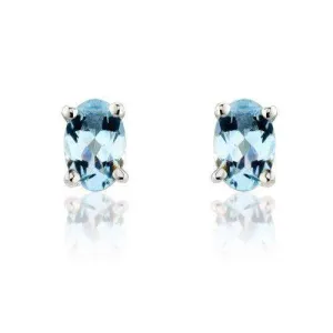 9ct White Gold Aquamarine Earrings - MM7H53WAQ