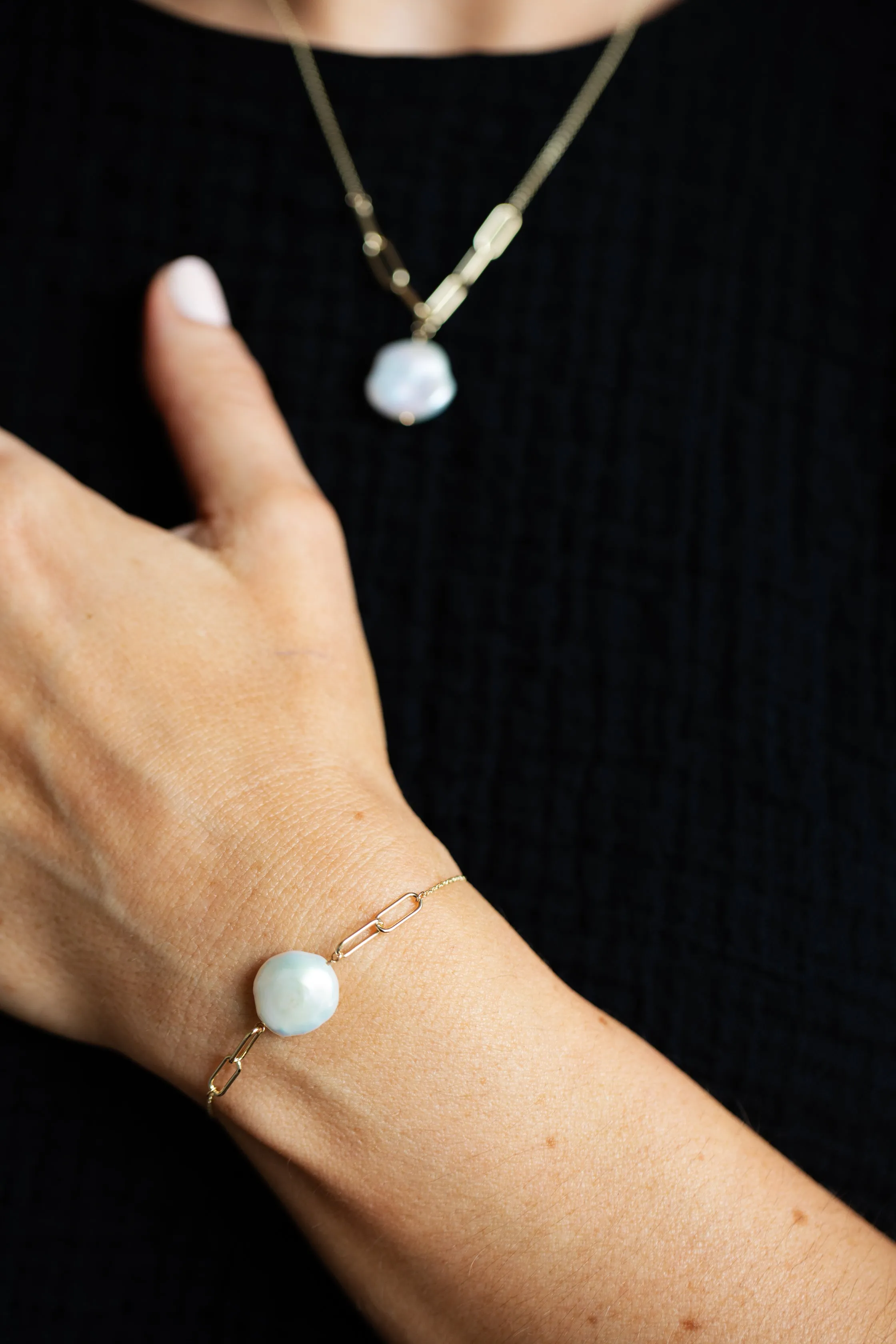 9kt Gold Single Keshi Pearl Bracelet