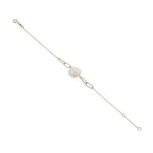 9kt Gold Single Keshi Pearl Bracelet