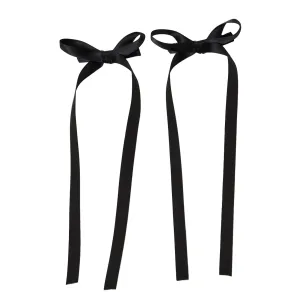 Accessorize London Women Black Mini Bow Hair Clips Set Of 2