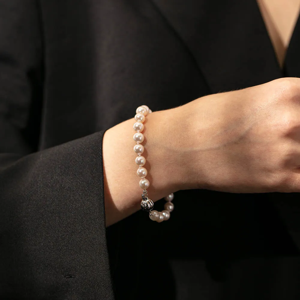 Akoya Pearl Bracelet With 9ct White Gold Clasp