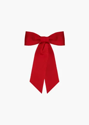 Alice Grosgrain Bow Barrette -- Cherry