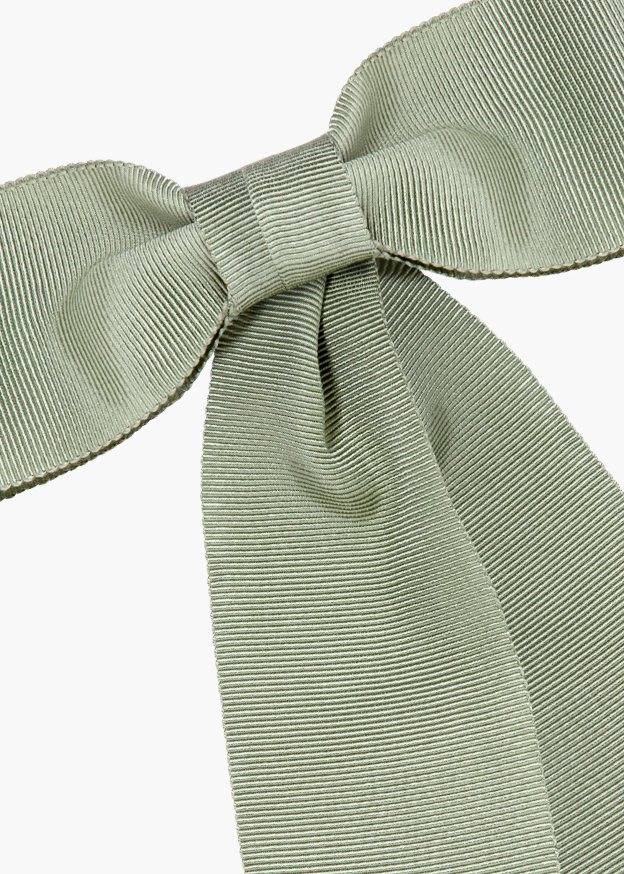 Alice Grosgrain Bow Barrette -- Pistachio