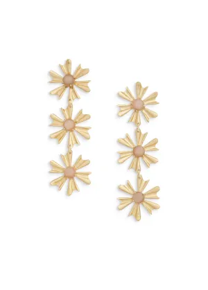Allie Earrings | Peach Moonstone
