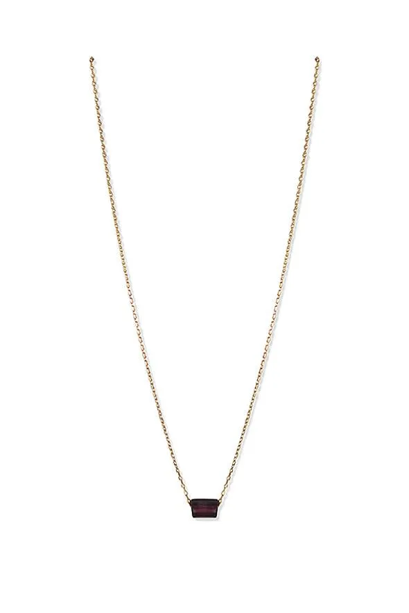 Alouette Design
 Garnet Necklace - Gold