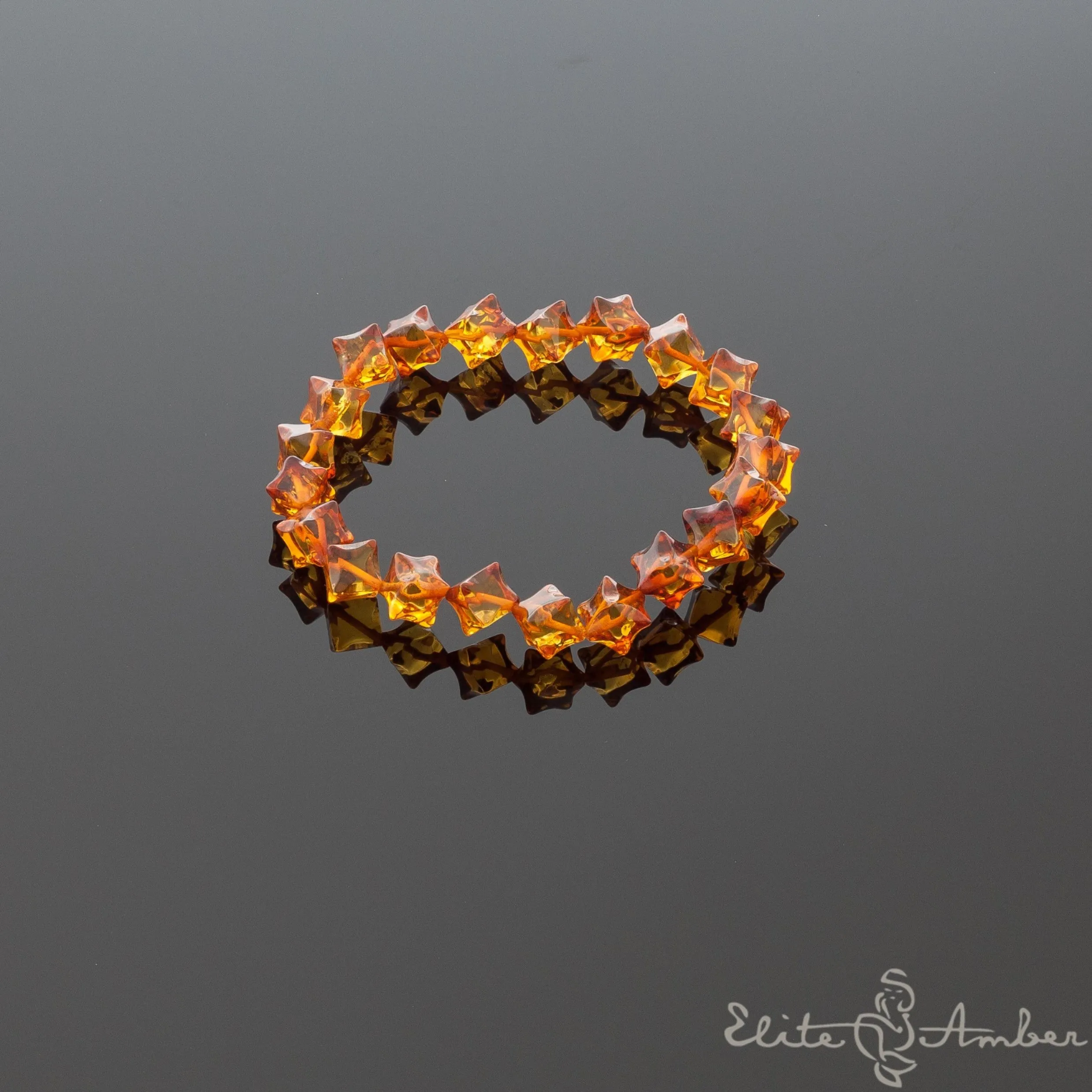 Amber bracelet "Honey star"