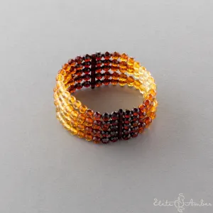 Amber bracelet "Queen rainbow"