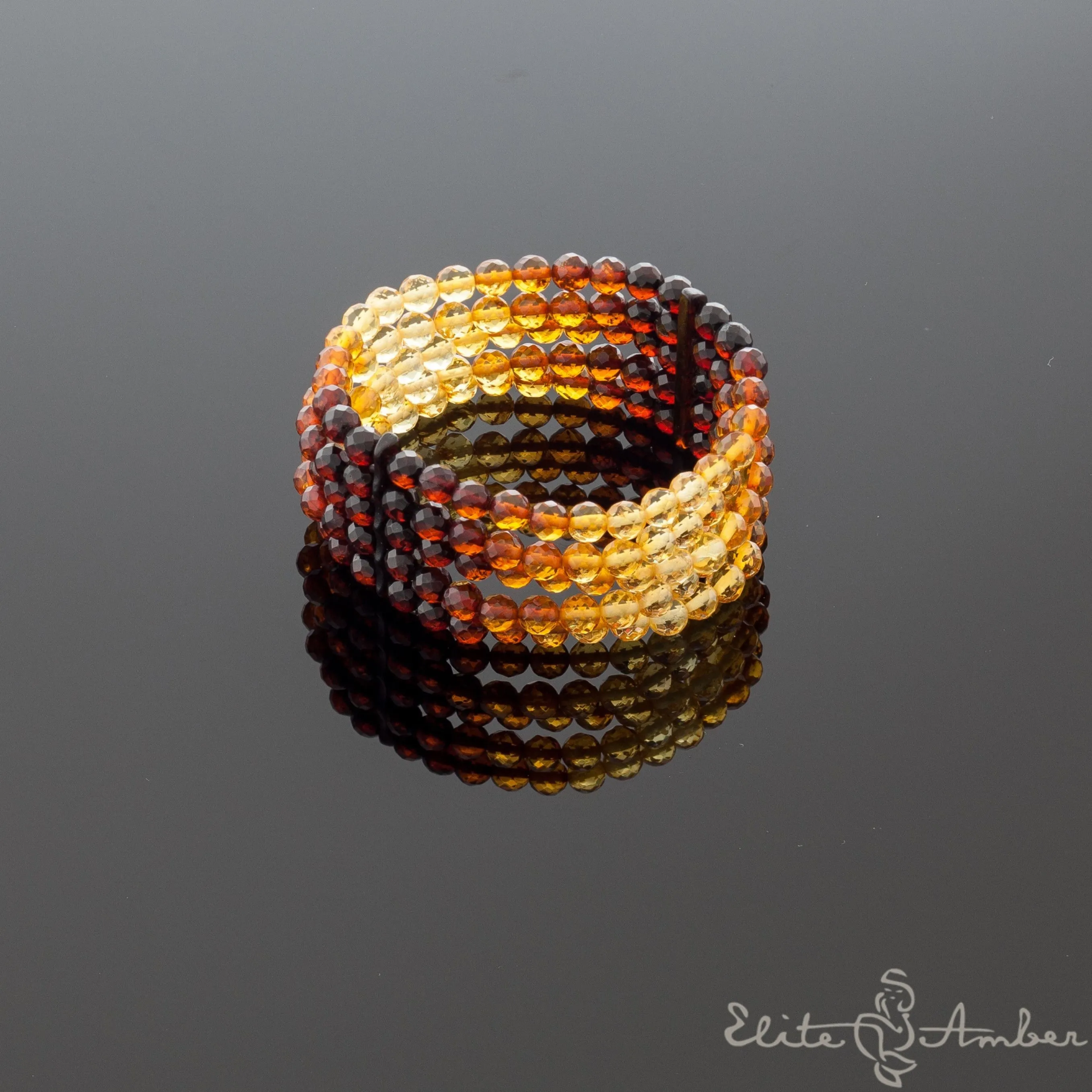 Amber bracelet "Queen rainbow"