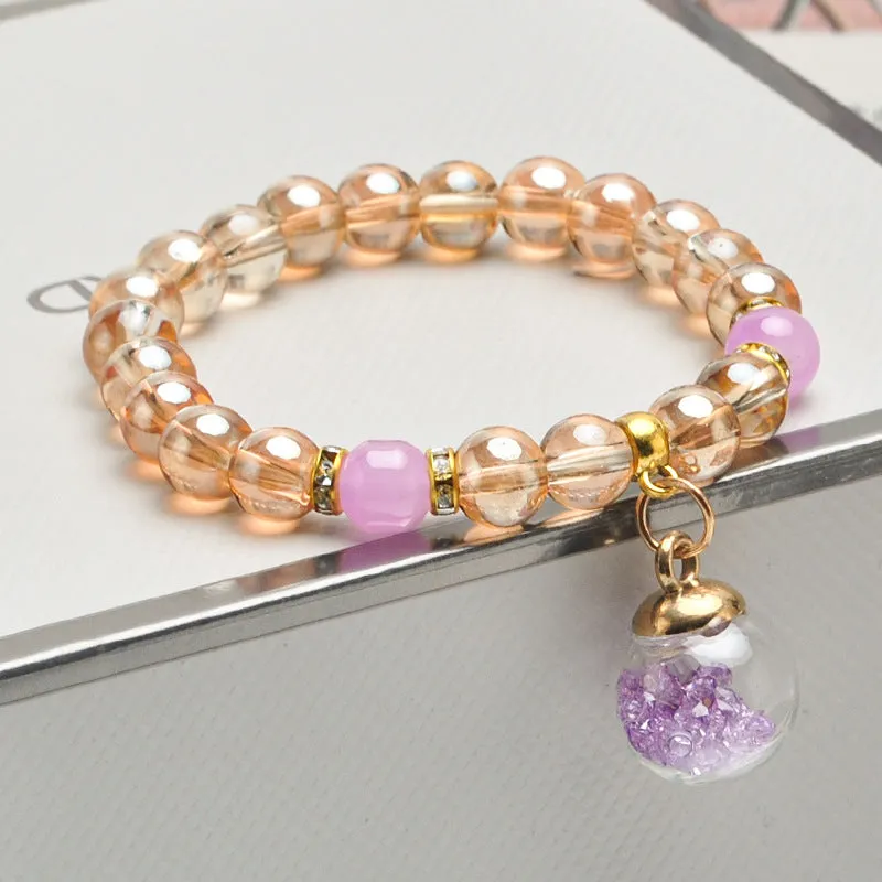 Amber Gold Fashion Bracelet Japanese And Korean Style Sweet Couple
