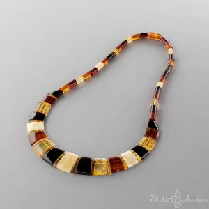 Amber necklace "Stylish Cleopatra with insertions"