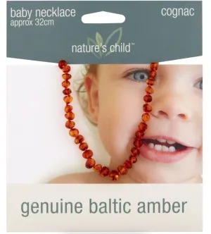 Amber Teething Necklace - Cognac