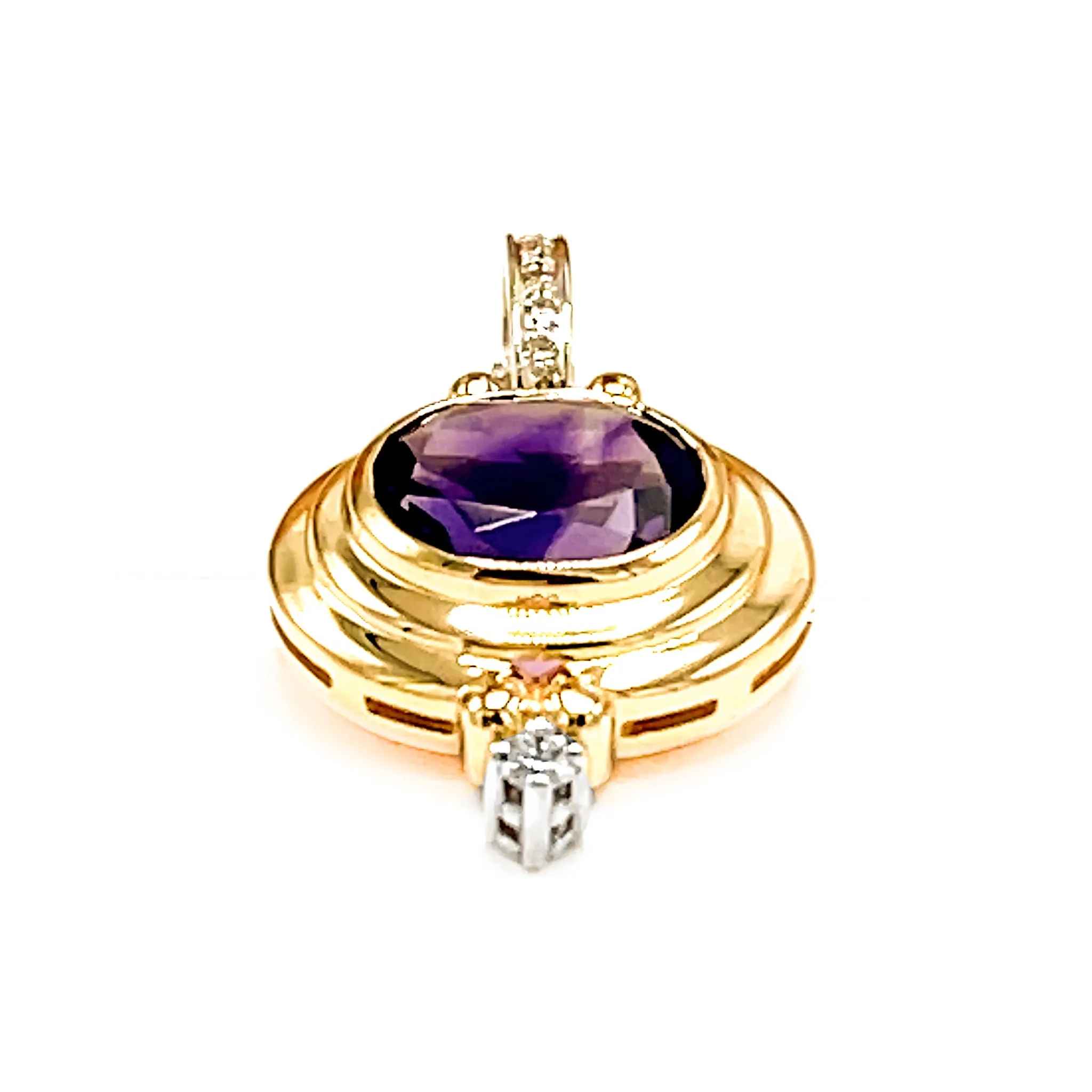 Amethyst and Diamond Pendant Enhancer