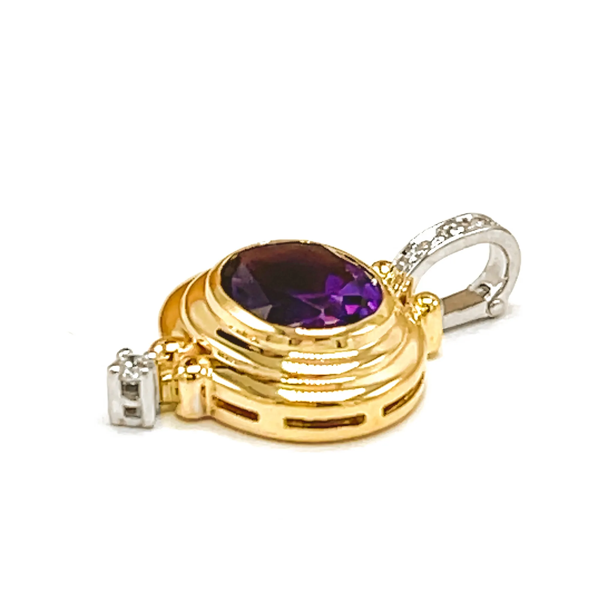 Amethyst and Diamond Pendant Enhancer