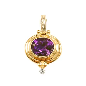 Amethyst and Diamond Pendant Enhancer