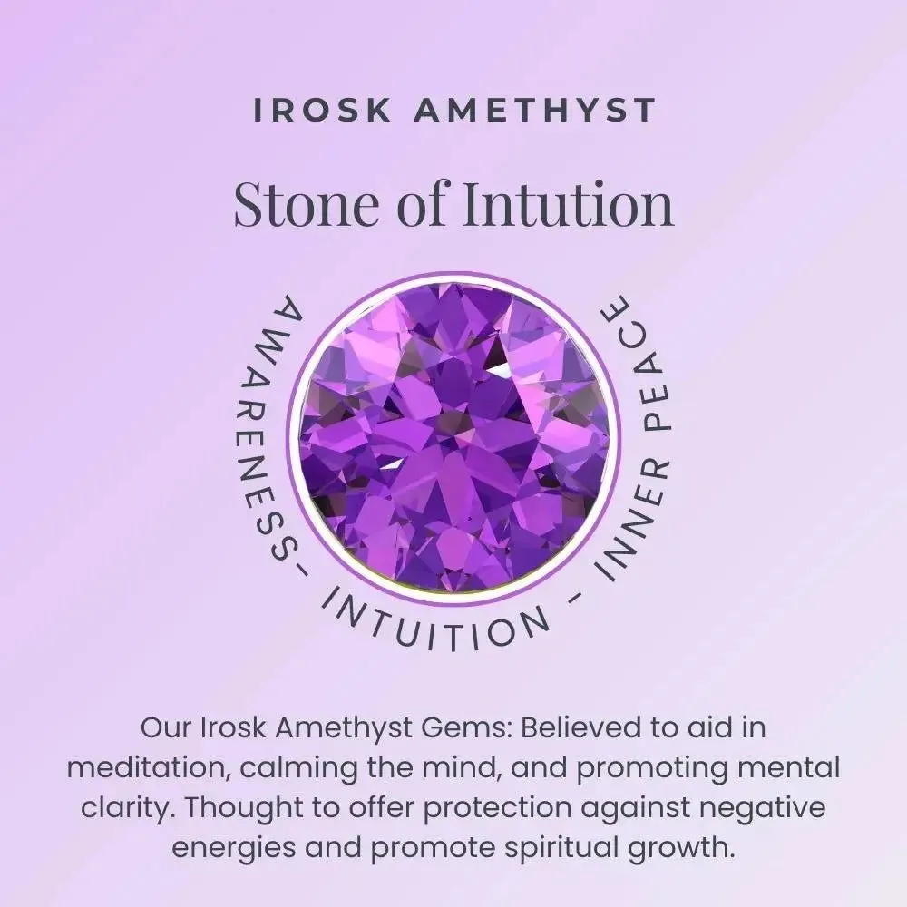 Amethyst Infinity Pendant Necklace in Silver |