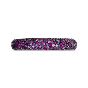 Amethyst, Iolite & Sapphire Bangle Bracelet
