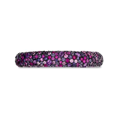 Amethyst, Iolite & Sapphire Bangle Bracelet