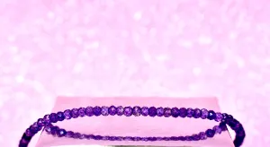 Amethyst Micro Cut Bead Bracelet