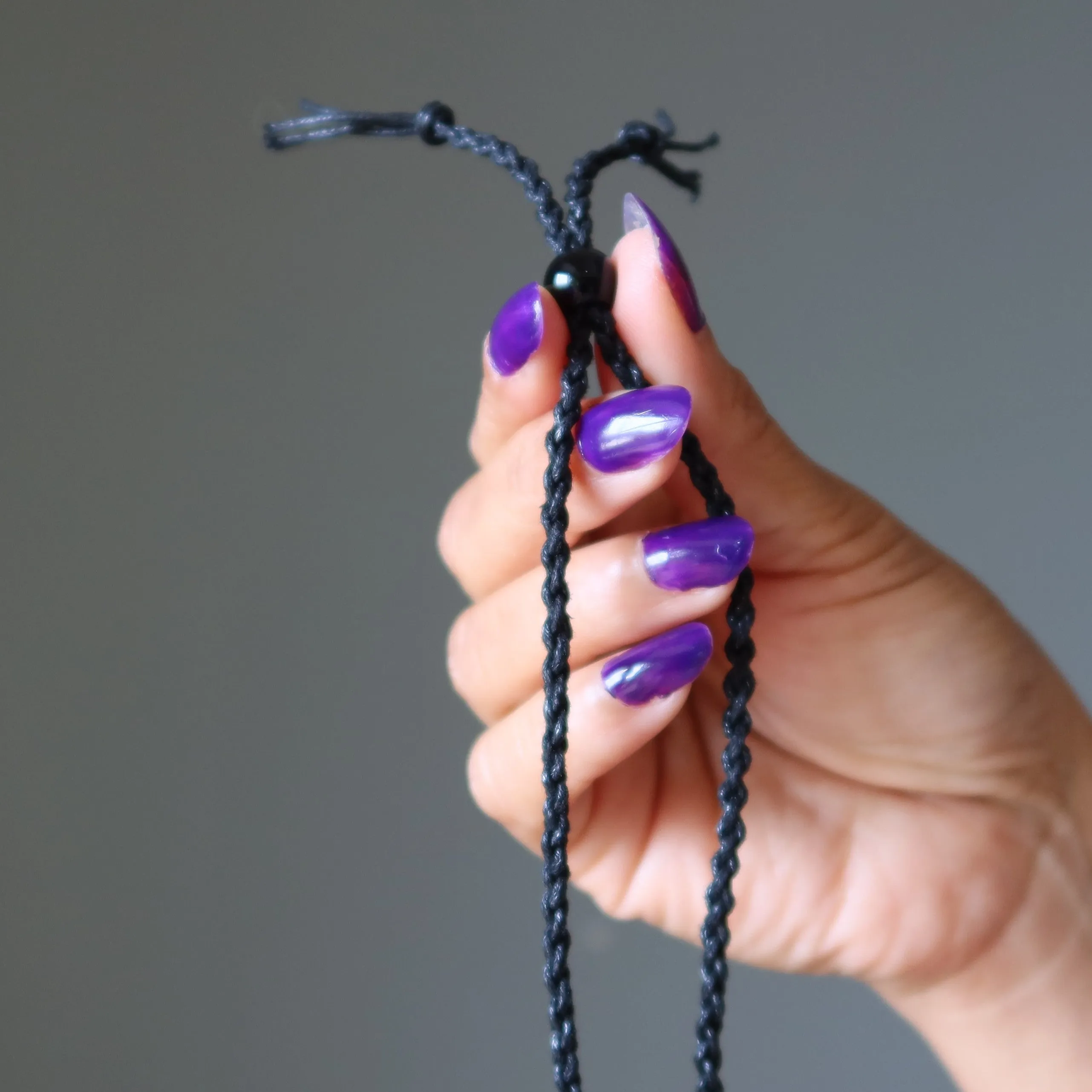 Amethyst Necklace Hope is Here Macrame