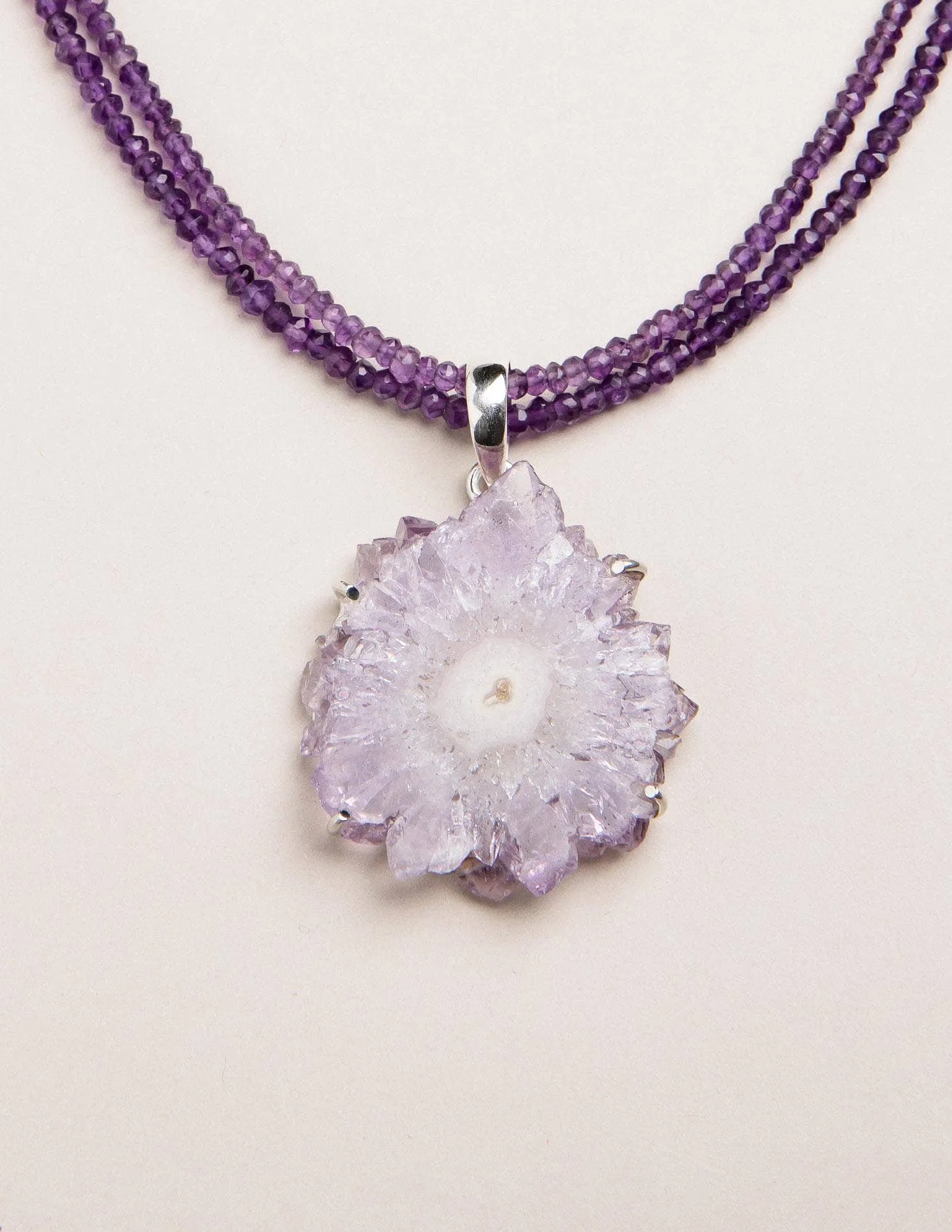 Amethyst Stalactite Necklace - One Of A Kind