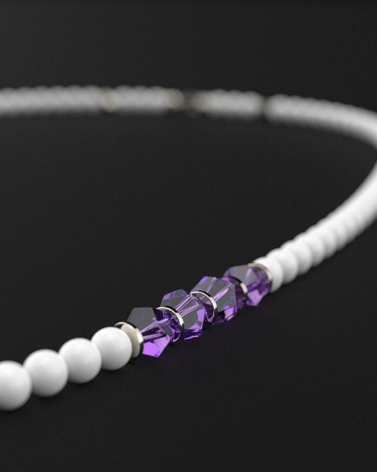 Amethyst   Tridacna Necklace 6mm | AEON