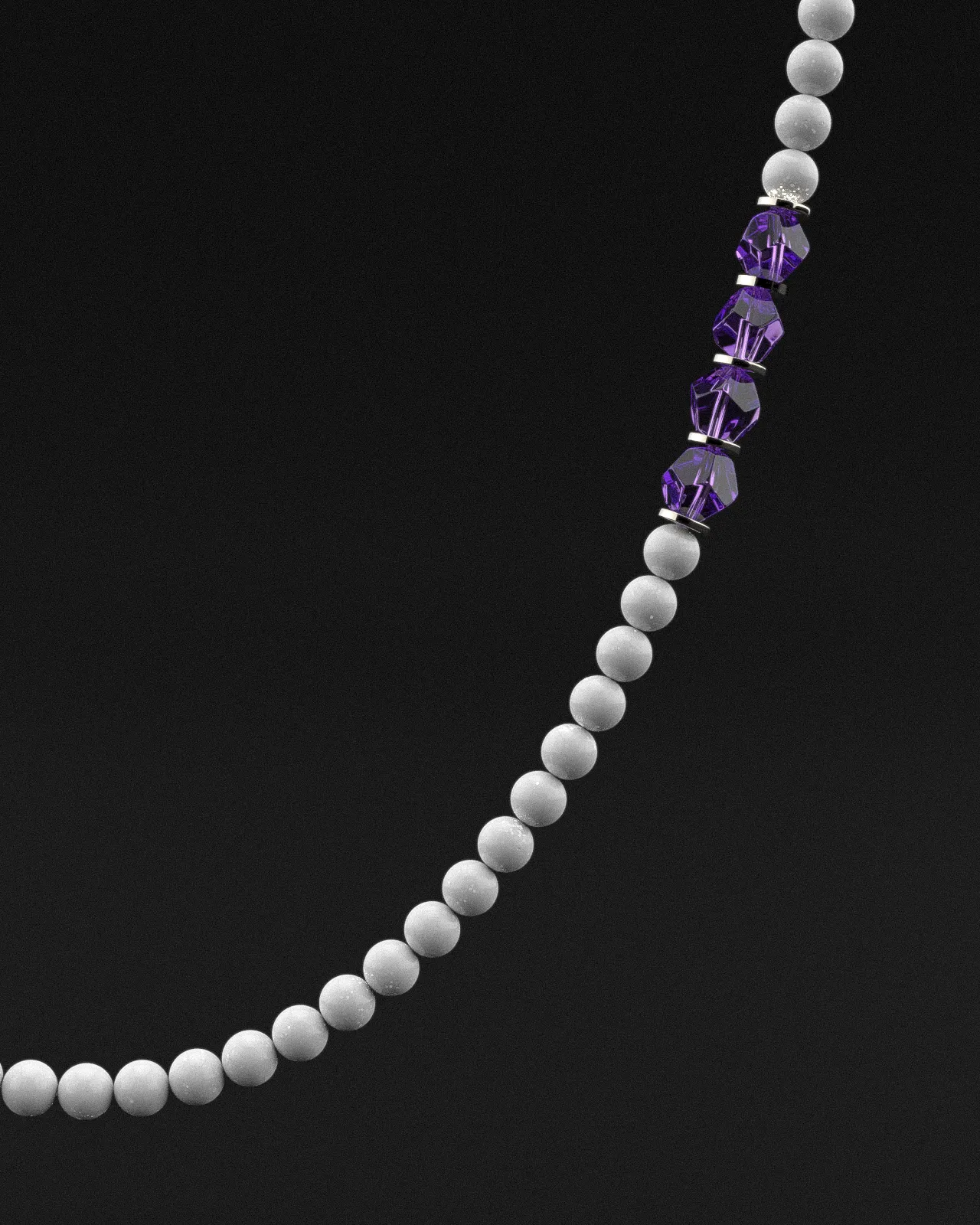 Amethyst   Tridacna Necklace 6mm | AEON