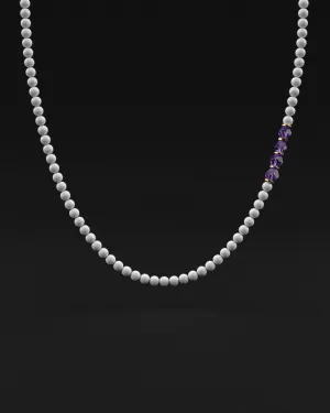 Amethyst   Tridacna Necklace 6mm | AEON