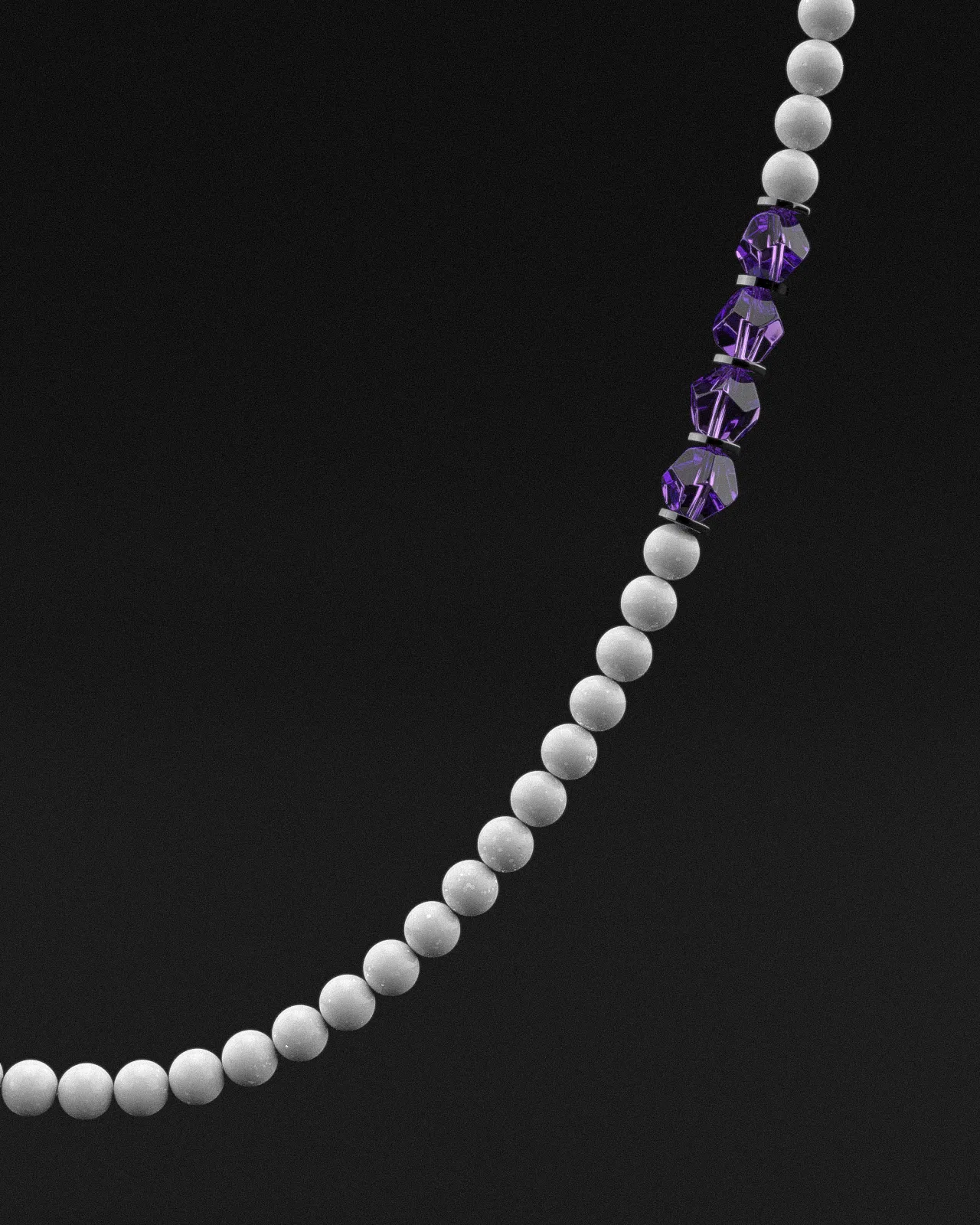 Amethyst   Tridacna Necklace 6mm | AEON