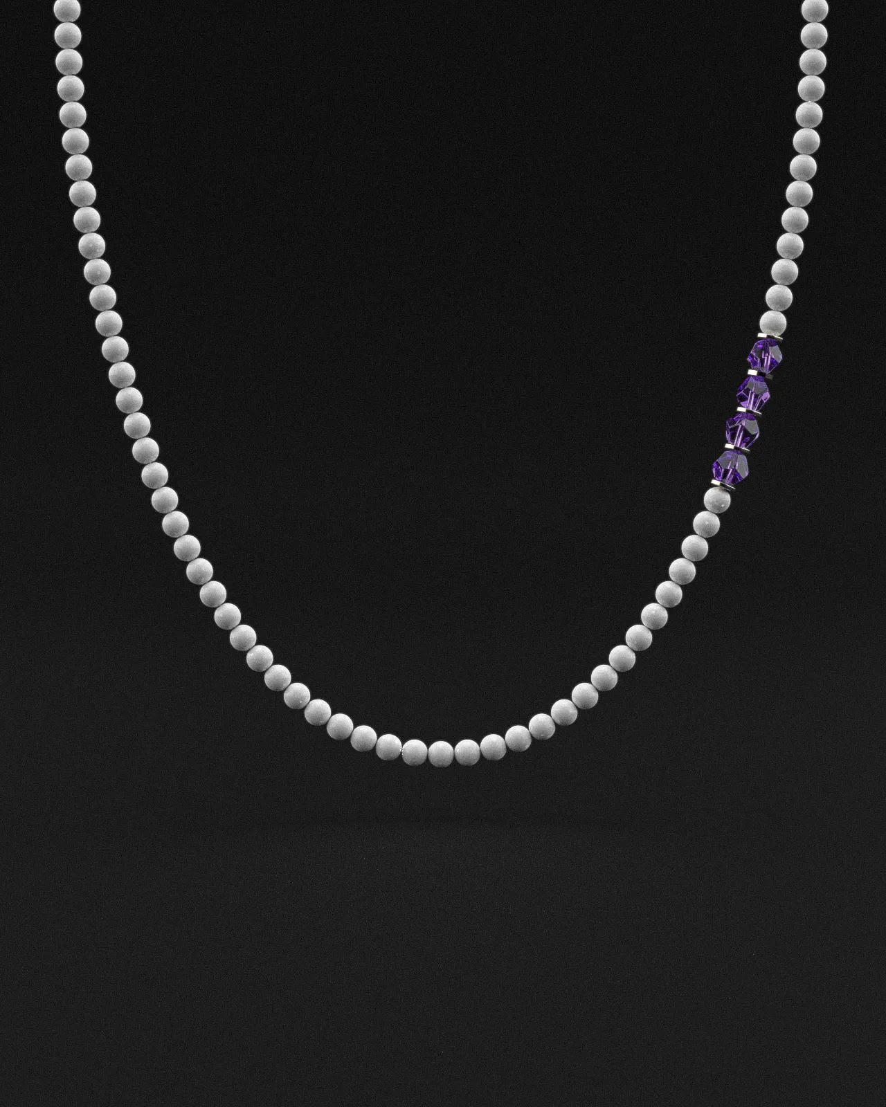 Amethyst   Tridacna Necklace 6mm | AEON