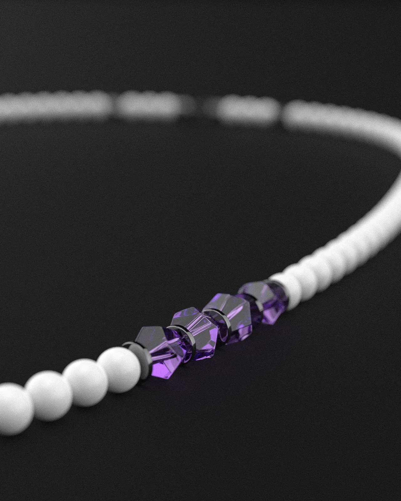 Amethyst   Tridacna Necklace 6mm | AEON