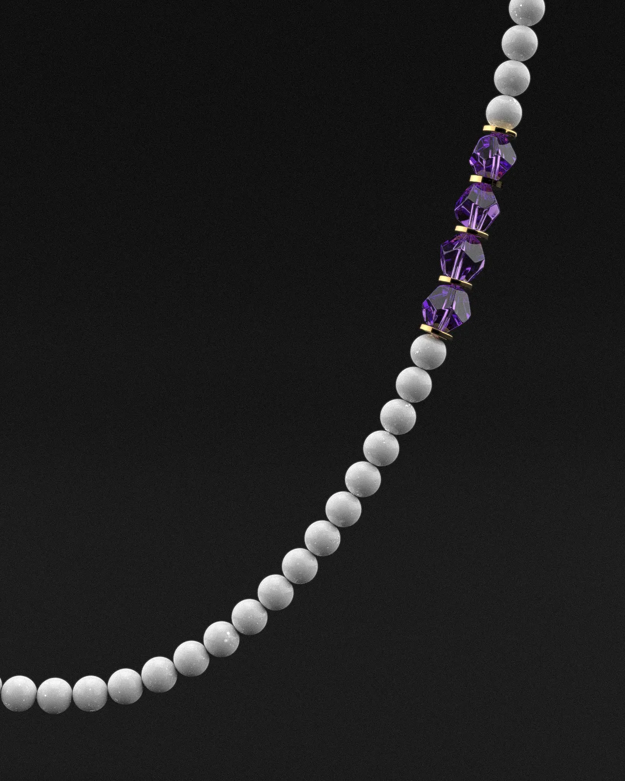 Amethyst   Tridacna Necklace 6mm | AEON