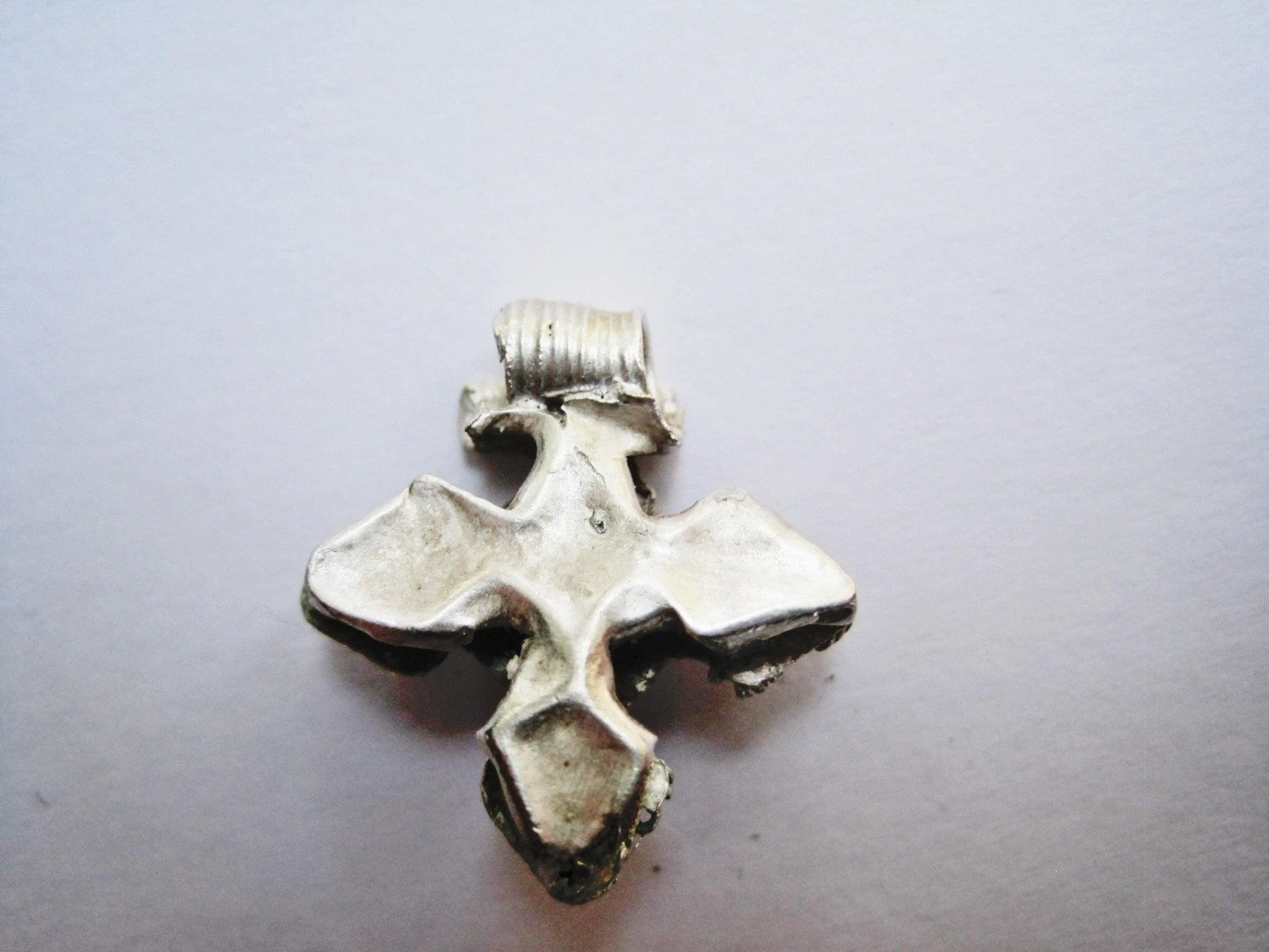 Antique Silver Cross Pendant from Morocco
