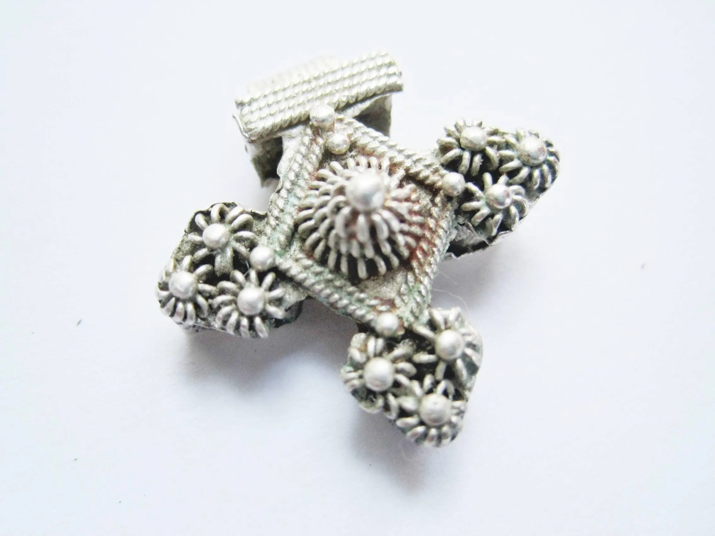Antique Silver Cross Pendant from Morocco