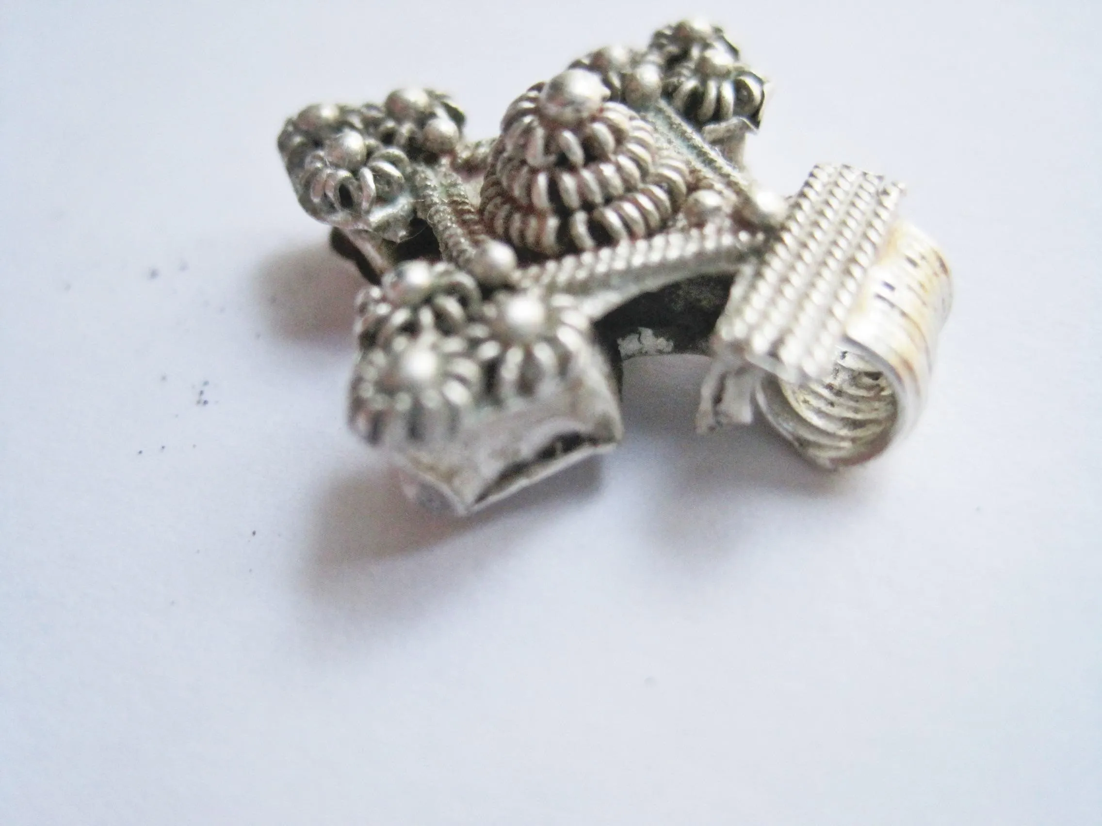 Antique Silver Cross Pendant from Morocco