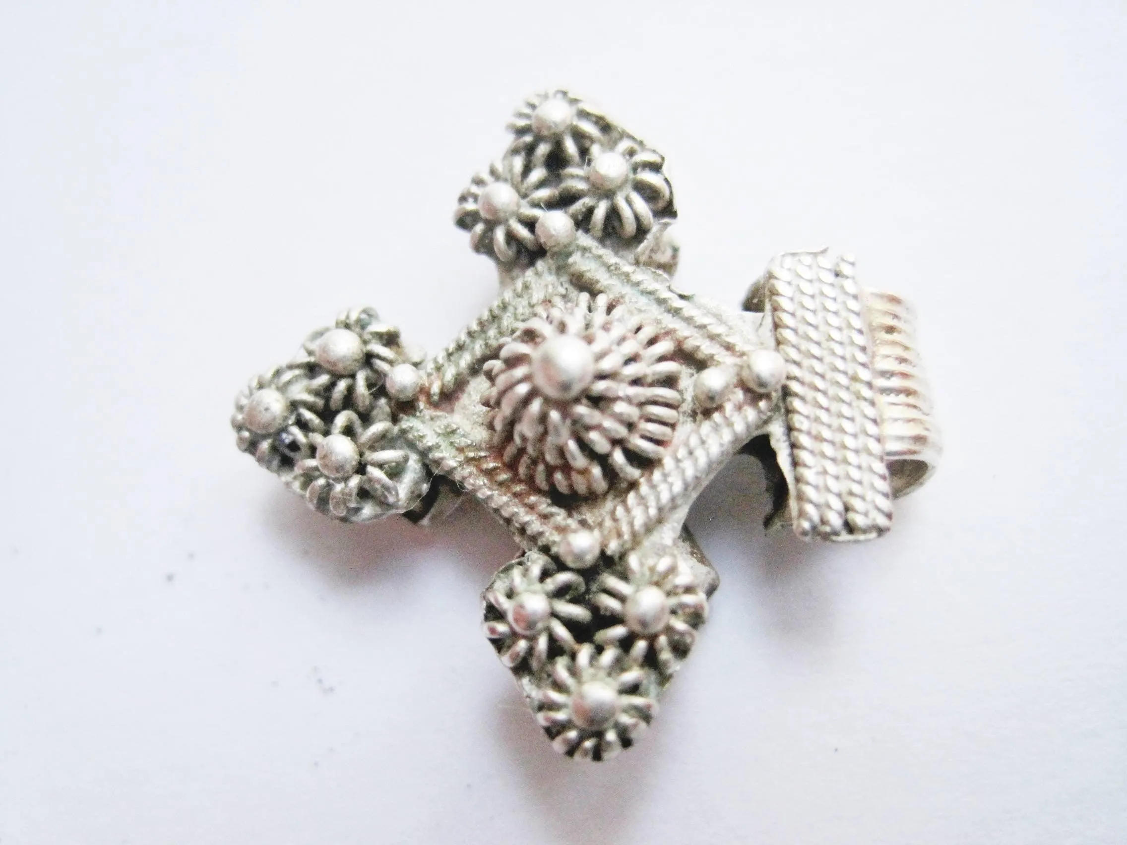 Antique Silver Cross Pendant from Morocco