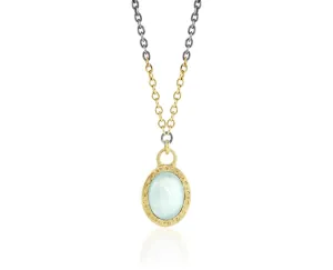 Aquamarine Candy Cabochon Necklace