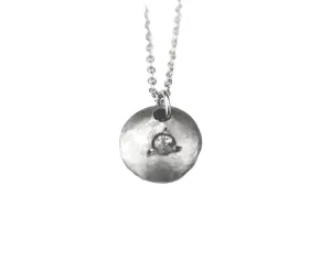 Aquamarine M&M Silver Necklace