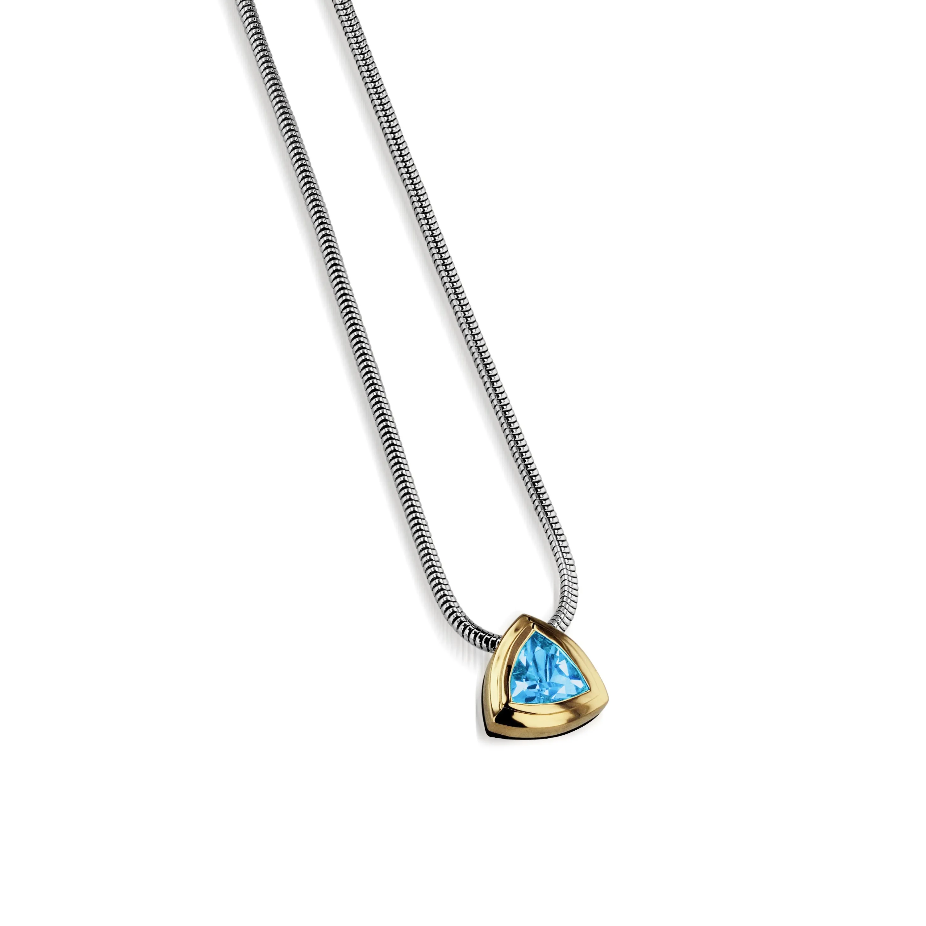Arrivo Trillion Solitaire Pendant Necklace