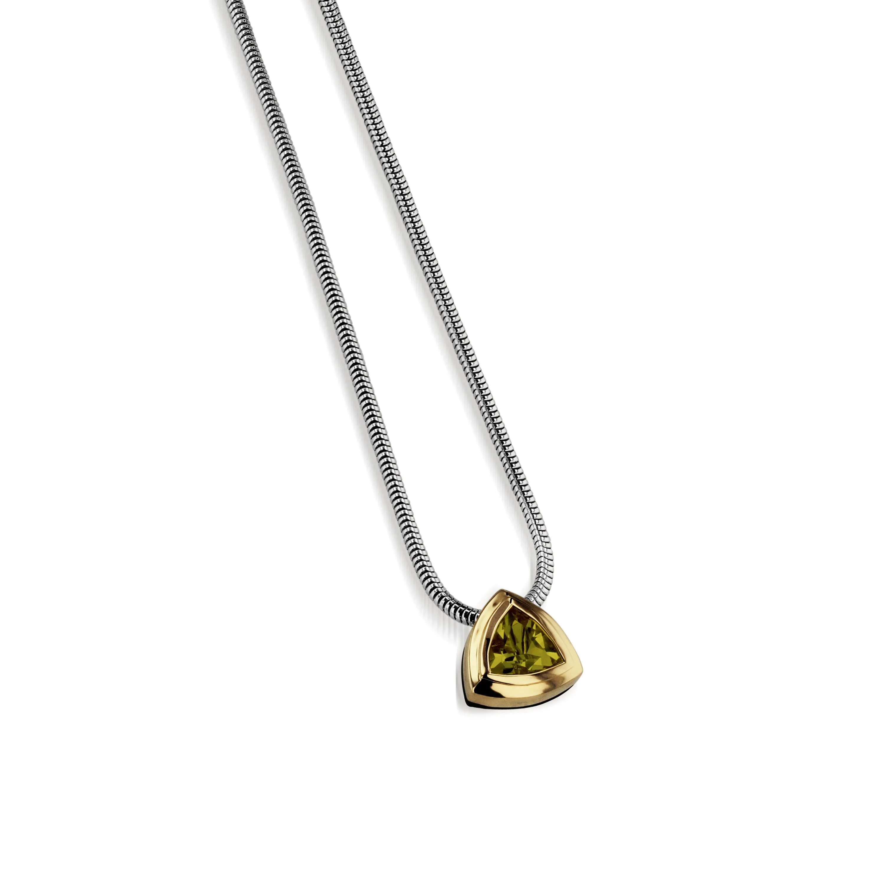 Arrivo Trillion Solitaire Pendant Necklace