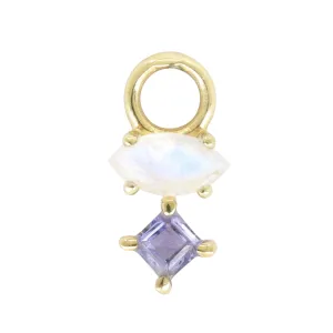 Astrid Marquise Iolite Gold Charm
