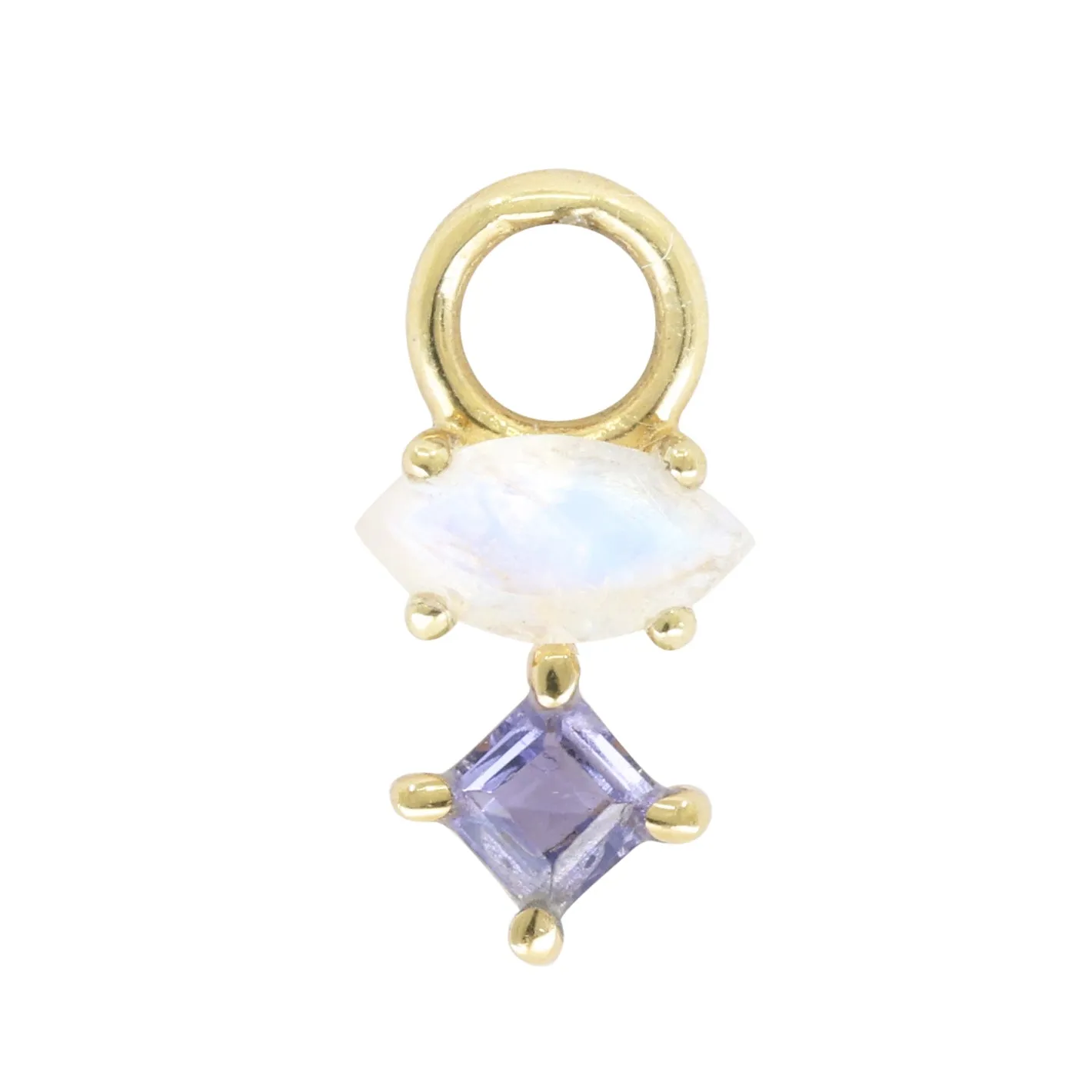 Astrid Marquise Iolite Gold Charm