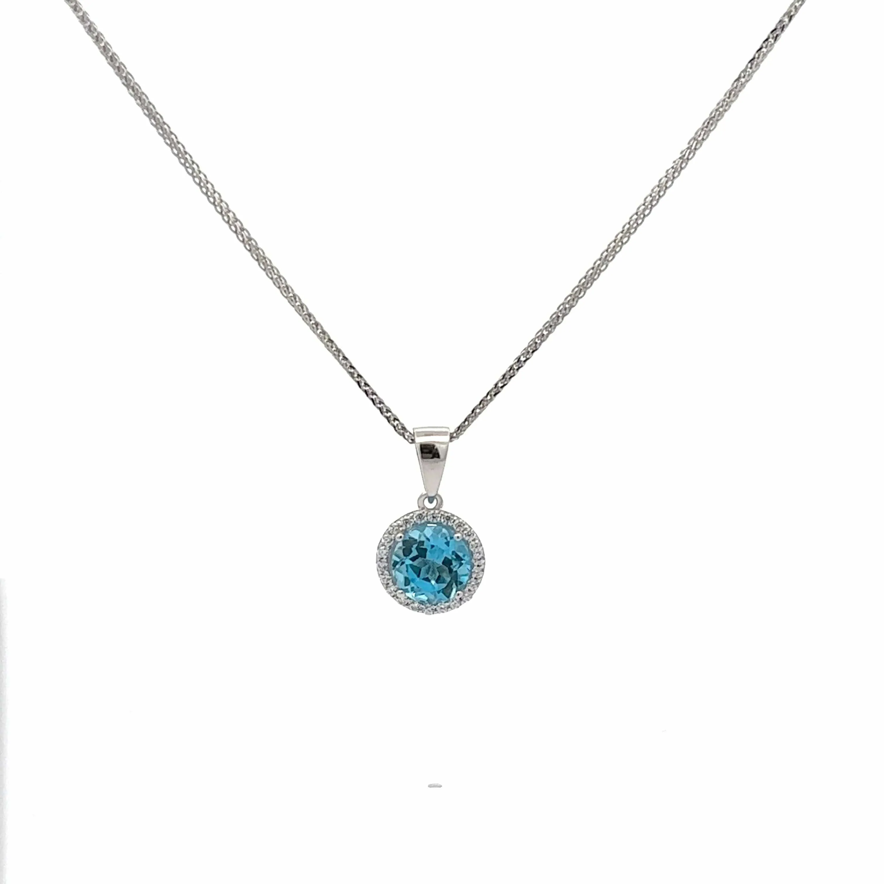 Baikalla™ Classic Sterling Silver Natural Amethyst Citrine Garnet Topaz Necklace With CZ