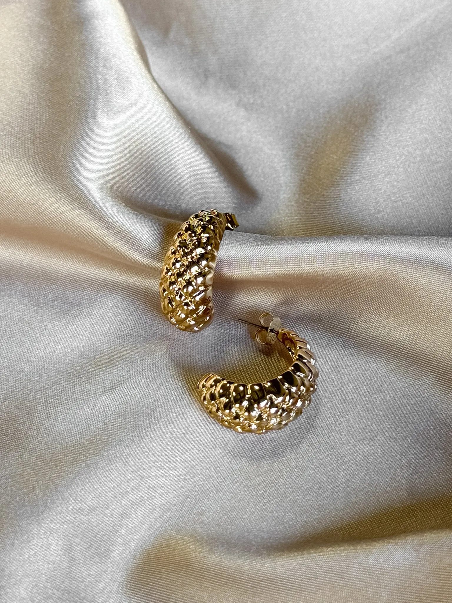 Beveled Hoop Earrings